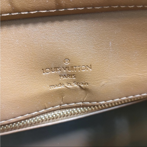 Louis Vuitton Shiny Brown Embossed Tote - Picture 7 of 9